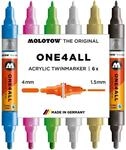 Molotow One4All Acrylic Twin Marker Metallic Set (1,5 und 4,0 mm Strichst&auml;rke,