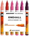 Molotow One4All 127HS Acryl Marker Pink Set (2,0 mm Strichst&auml;rke, hochdeckend und