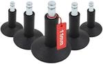 hjh OFFICE 619004 5X Bodengleiter gro&szlig; 11mm / 65 mm No. 12 Standf&uuml;&szlig;e (5er...