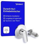Duravit No.1 Duscharmatur Set f&uuml;r 1 Verbraucher, inkl. Fertigmontageset mit