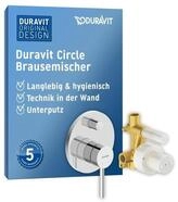 Duravit Circle Duscharmatur Unterputz f&uuml;r 2 Verbraucher mit Umstellventil,