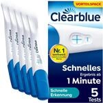 Clearblue Schwangerschaftstest, Schnelle Erkennung, Ergebnis innerhalb von 1 Minute,