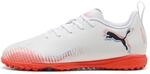 Puma Unisex-Kinder Future 8 Play Tt JrSoccer Shoe, Wei&szlig;/Schwarz/Rot, 35 EU