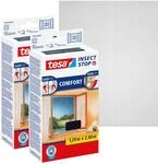 tesa Insect Stop Comfort Fliegengitter f&uuml;r bodentiefe Fenster im 2er Pack -