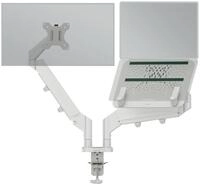 Leitz Ergo Platzsparender Doppel-Monitorarm mit Laptophalter f&uuml;r 17&ndash;32 Zoll,