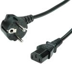 VALUE Netzkabel, gerade IEC-Buchse, schwarz, 0,6 m
