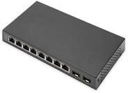 DIGITUS Netzwerk Switch - 10-Port - Gigabit Ethernet - Unmanaged - 8X...