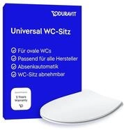 Duravit WC-Sitz Univavo, ovaler WC-Sitz, Klobrille mit doppelter Absenkautomatik,