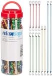 Relaxdays Spanngummi 12er Set, Gep&auml;ckspanner f&uuml;r Auto und Fahrrad, Universal