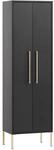 Schildmeyer Gloria Highboard 152648, schwarz/Gold, 2 T&uuml;ren