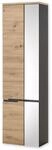 MEMPHIS Badezimmer Hochschrank schwebend in Artisan Eiche Optik, Grau -