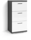 byLIVING Seitenschrank Nebraska/Korpus matt anthrazit / 3 Schubk&auml;sten Hochglanz