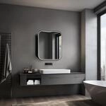 Talos Spiegelschrank mit astauschbarer Beleuchtung Black Nova 60x70 cm schwarz -