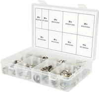 Sortiment stufenlose 1-Ohr-Schlauchschellen, Durchmesser 5, 8-21mm, 170-tlg