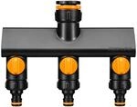 Fiskars 3-Wege-Ventil, Mit On/Off-Schaltern, F&uuml;r 3 Gewindegr&ouml;&szlig;en &Oslash; 21 mm (1/2"),