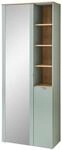 BARI Garderobenschrank mit Spiegel in Schilfgr&uuml;n, Artisan Eiche Optik