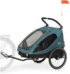 hauck Dryk Duo, Ocean Green - 2in1 Fahrradanh&auml;nger & Kinderwagen f&uuml;r 2 Kinder...