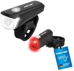 FISCHER Fahrrad LED-Batterie Beleuchtungs-Set small-Box, mit LED Technologie,