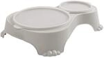 Rotho MyPet Sally Doppel Futternapf mit Deckel, Kunststoff (PP) BPA-frei, sand, 1l +