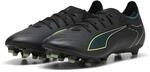 PUMA Erwachsene Ultra 6 Match FG/AG Fu&szlig;ballschuhe 45, Black Fizzy Light Green