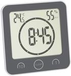 TFA Dostmann Bad-/ K&uuml;chenuhr mit Timer, 60.4001.10, Befestigung ohne Bohren,...