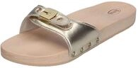 Scholl Damen Pescura Flat Sandale, Platinum Gold, 40 EU