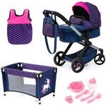 Bayer Design 17054AB Puppenwagen Xeo, Verstellbarer Griff, Schwenkschieber,...