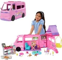Barbie Super Abenteuer-Camper Spielset mit Dachzelt, H&auml;ngesessel, Fischteich, Grill