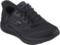 Skechers Damen Slip-Ins Arch Fit 2.0-Easy ChicSneaker, Schwarzes Netzgewebe mit