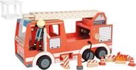 small Foot Feuerwehrauto aus Holz, mit drehbarer Leiter, Schlauch & Zubeh&ouml;r,