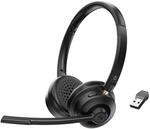 Creative Chat Wireless On-Ear-Headset mit Boom-Mikrofon mit Ger&auml;uschunterdr&uuml;ckung,