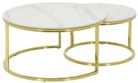 Hela Tische, 2er Set Couchtisch Wohnzimmertisch Joel, Rund, Sofatisch,...