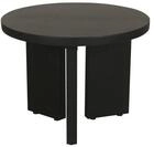 byLIVING Beistelltisch Round, Massivholz Akazie schwarz, D 40, H 30 cm