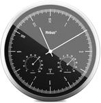 Mebus Funk-Wanduhr TinyTime mit Thermo- und Hygrometer | ohne Tickger&auml;usche |...