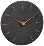 TFA Dostmann Moderne Wanduhr Schiefer, 60.3068.10, ohne Tickger&auml;usche, mit...