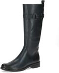 CAPRICE Damen Stiefel aus Leder mit Zierschnalle, Blau (Ocean Comb), 39 EU