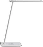 Unilux LED Schreibtischlampe Jazz, dimmbar, USB und Qi Ladefunktion, wei&szlig;