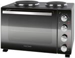 ProfiCook Minibackofen mit Kochplatten und Drehspie&szlig; | 32L | Umluft, Oberhitze,