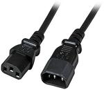 EFB-Elektronik Kaltger&auml;teverl&auml;ngerung C14 180&deg; - C13 180&deg;, schwarz, 0.5 m,...