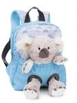 NICI Kinderrucksack blau 2 in 1 mit Kuscheltier Koala 25cm -...