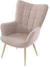 byLIVING Sessel UTA, Webstoff Sandfarben, B 72, H 97, T 80 cm, Relaxsessel 
