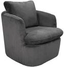 byLIVING Sessel Harmony, 360&deg; drehbar, Grob-Cord dunkelgrau, Vollpolster | B...