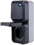 REV - AquaStorm, Feuchtraum Steckdose Aufputz mit Lichtschalter, IP55,...