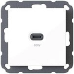 Unterputz USB-Ladestation, USB-C 65 Watt Charger, wei&szlig; o. R.