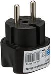 as - Schwabe 2-Fach Eurostecker Schwarz 230V 16A - Schuko-/Euroadapter -