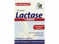 Avitale Lactase 14000 FCC, 80 Tabletten im Spender, 1er Pack (1 x 30 g)