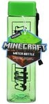 Paladone Minecraft Quadratische Reise-Kunststoff-Wasserflasche mit Handgelenkriemen,