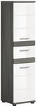 xonox.home - Standschrank Blake 35x137x31 cm in rauchsilber und wei&szlig; Hochglanz...