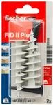 fischer D&auml;mmstoffd&uuml;bel FID II Plus, D&uuml;bel aus Kunststoff zur Befestigung von