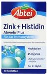 Abtei Zink + Histidin Abwehr Plus - hochdosiert - Nahrungserg&auml;nzung f&uuml;r das